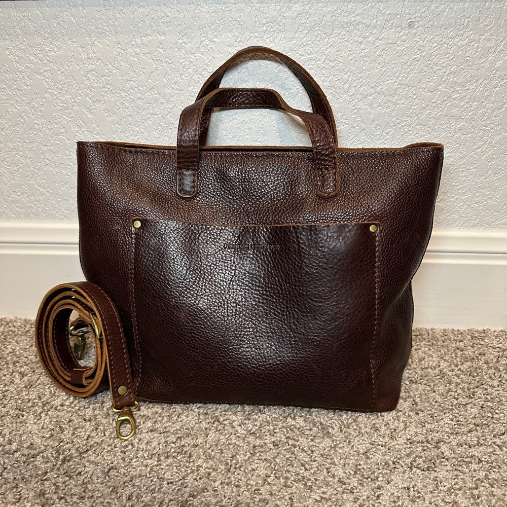 Portland leather goods tote